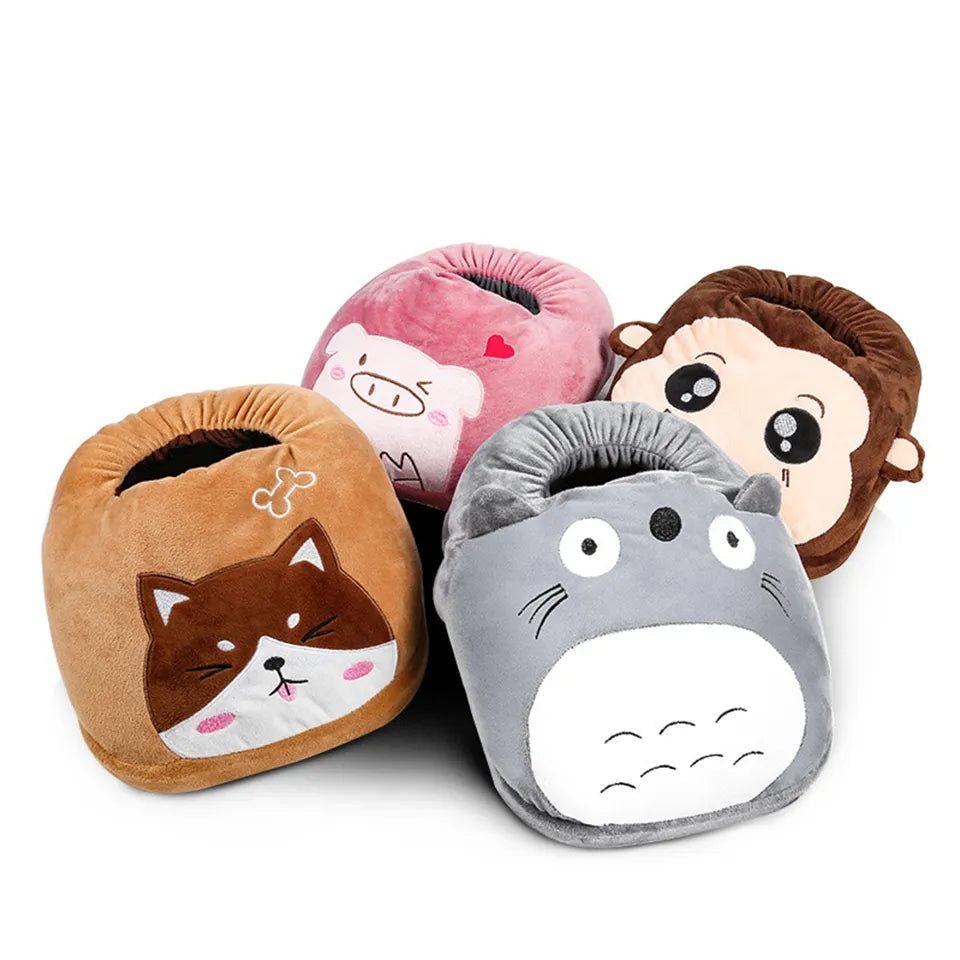 2 u 1 slatki čupavi zimski grejač masažer za stopala