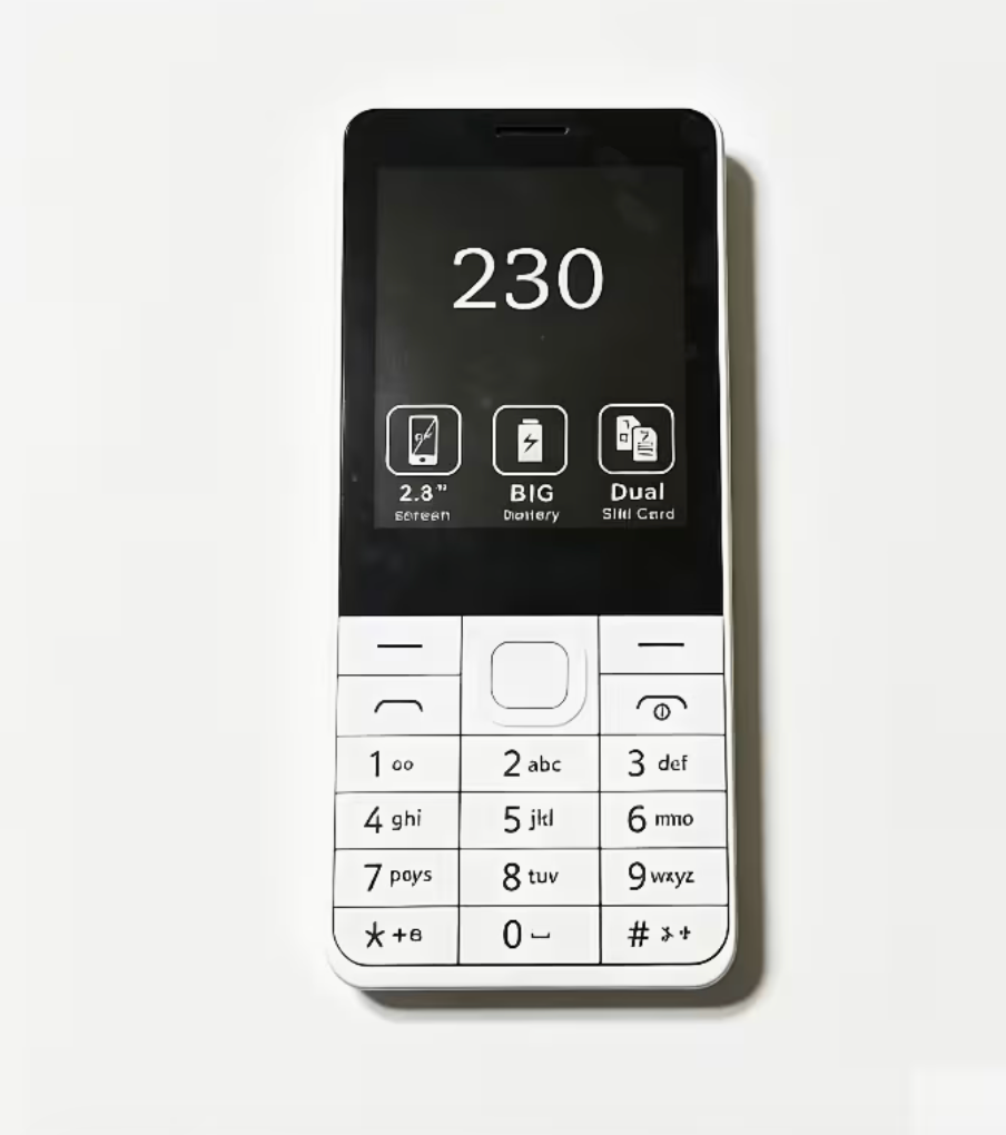 Nokia 230 - Telefon za starije Dual SIM – Veliki ekran, jaka baterija i jednostavno korišćenje