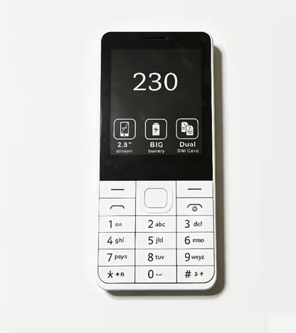 Nokia 230 - Telefon za starije Dual SIM – Veliki ekran, jaka baterija i jednostavno korišćenje