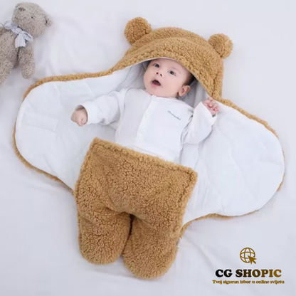 🧸 Topla zimska vreća za bebe sa kapicom i ušima
