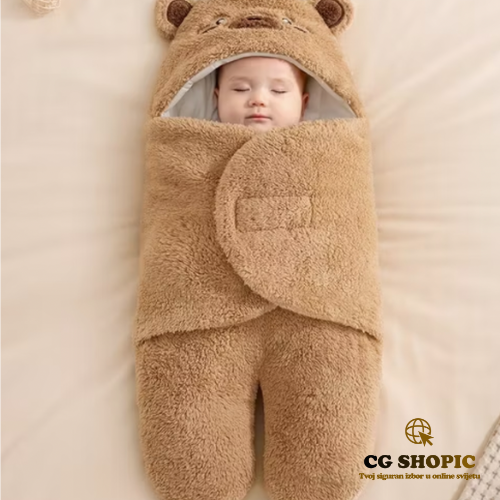 🧸 Topla zimska vreća za bebe sa kapicom i ušima